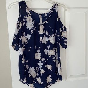 cute off the shoulder flowery top